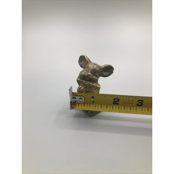 Vintage Ceramic Cute Mouse Eating Cheese Figurine Drip Glazed AS IS - Picture 8 of 9